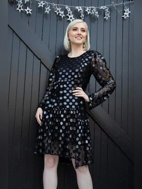 Eva Franco Mila dress in disco dot • Sz 12